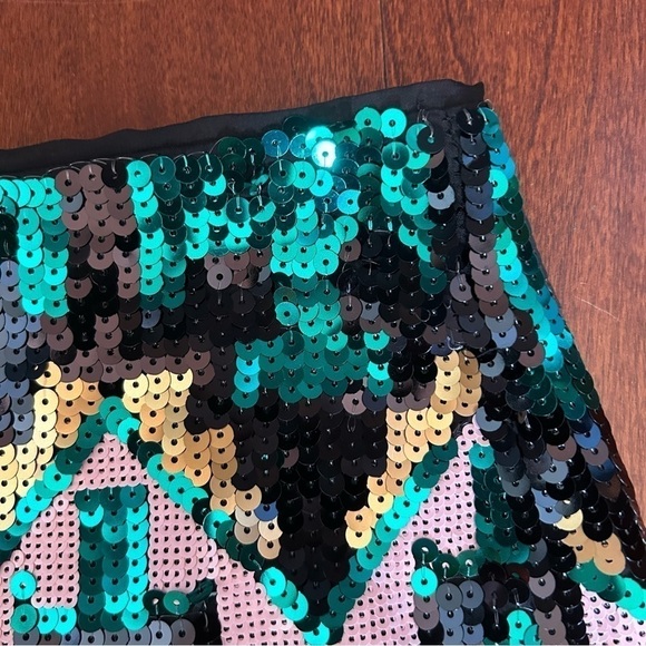 H&M Divided Party Night Sequin Micro Mini Skirt, Fully Lined, Size 4, NWT - Picture 2 of 13